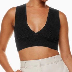 ARITZIA BABATON SCULPT KNIT DEEP V TANK